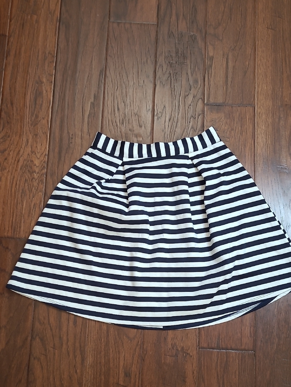 NWT Papermoon for StitchFix Navy Blue & White Striped KAILYN Pleated Skirt (S)